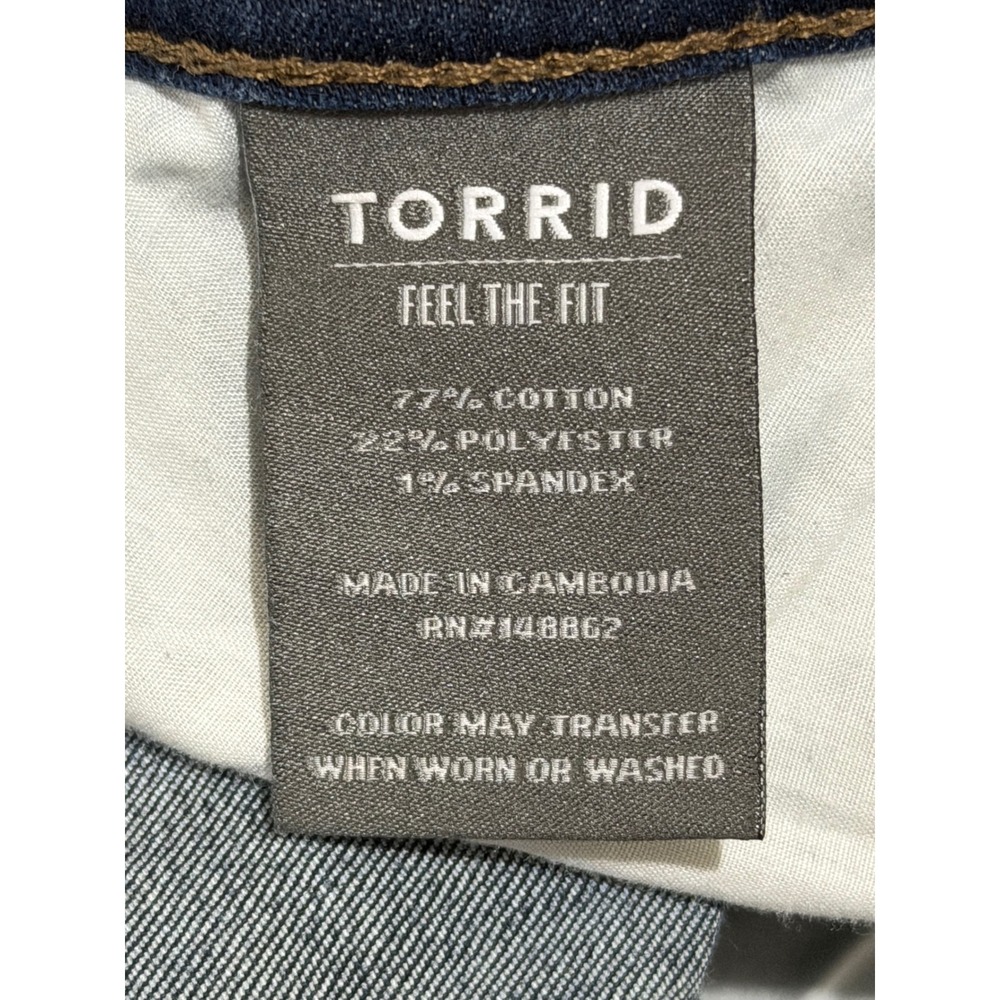 Torrid Luxe Slim Boot Super Stretch Dark Wash Denim Jeans Womens 16R 18302857 - Picture 6 of 7